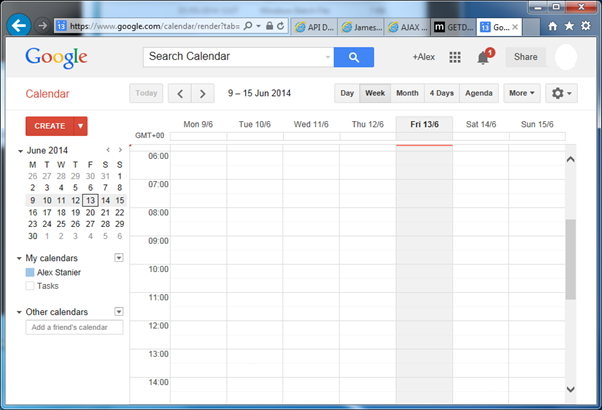 Login to Google Calendar